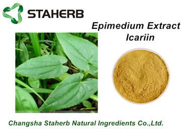 中国 植物のイカリソウのエキスIcariin10%-98%の高性能液体クロマトグラフィーによる男性の強化の粉 サプライヤー